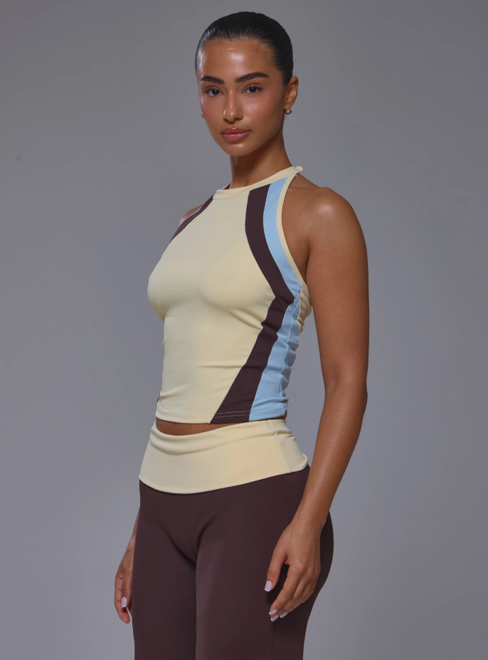Top Sport Contrast Colour Panels - Light Yellow