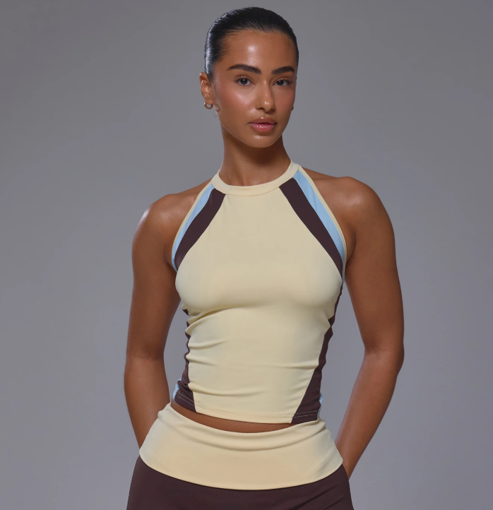 Top Sport Contrast Colour Panels - Light Yellow