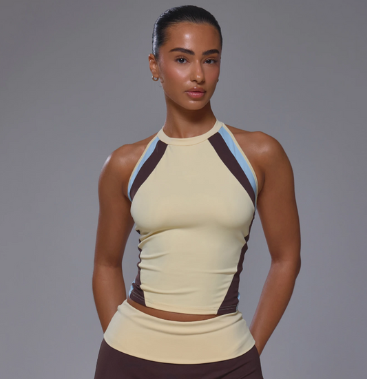 Top Sport Contrast Colour Panels - Light Yellow