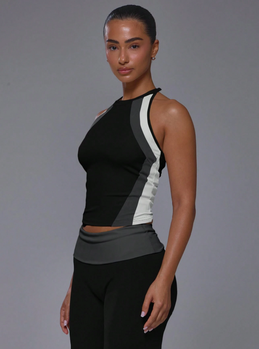 Top Sport Contrast Colour Panels - Black
